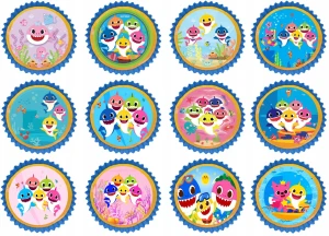 OPŁATEK NA TORT MUFFINKI [12szt] 6cm ŚREDNICY