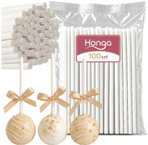 Patyczki do CAKE POPS LIZAKÓW POP 10cm 100szt papierowa dekoracja