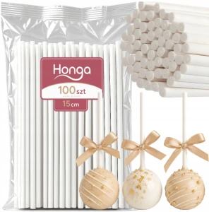 Patyczki do CAKE POPS LIZAKÓW POP 15cm 100szt papierowa dekoracja
