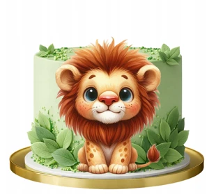 Wydruk Cukrowy Opłatek Na Tort Safari Lew 10x13cm 